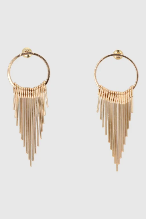 Aretes colgantes círculo barras asimétricas