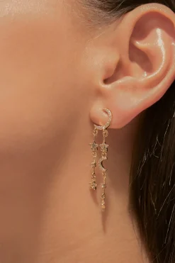 Aretes luna brillos
