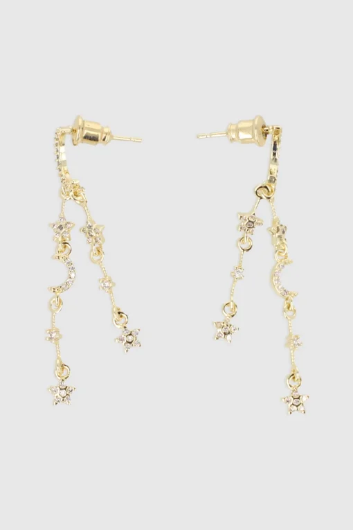 Aretes luna brillos