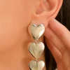 Aretes triple corazon