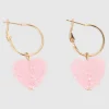 Arracadas Corazón Glitter Roca