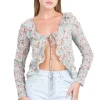 Blusa abierta escote olanes