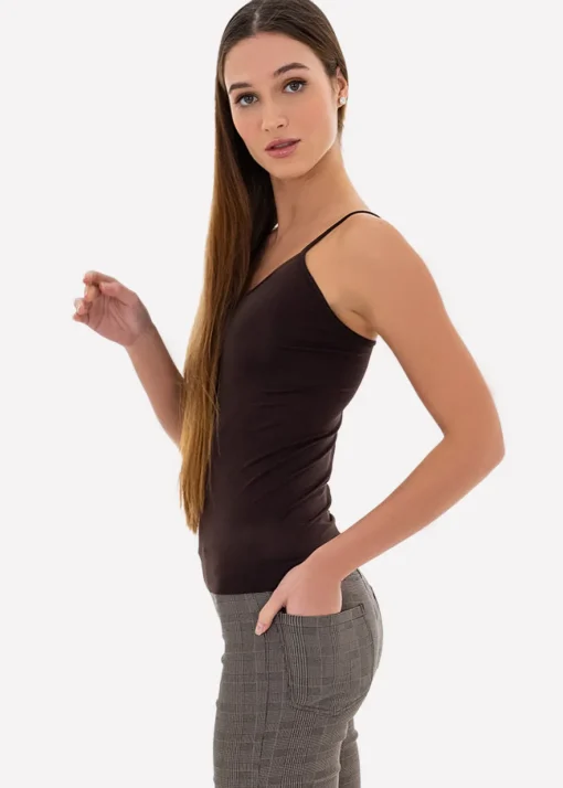 Blusa lisa tirantes ajustada