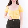 Blusa manga abullonada eyelet