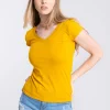 Blusa manga corta cuello v