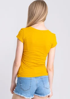 Blusa manga corta cuello v