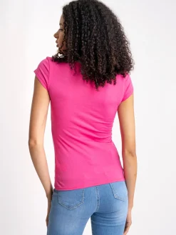 Blusa manga corta cuello v