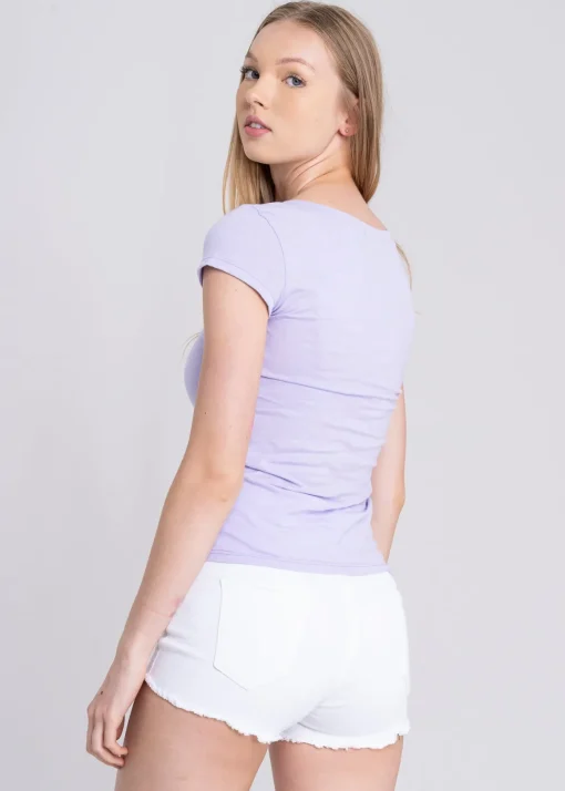 Blusa manga corta cuello v