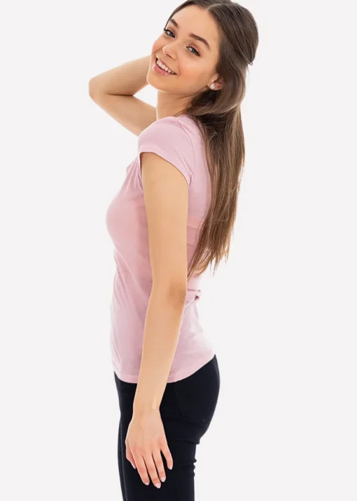 Blusa manga corta cuello v