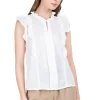 Blusa manga corta olanes botón