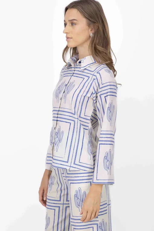 Blusa manga larga cactus