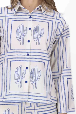 Blusa manga larga cactus