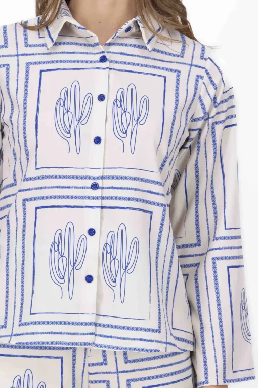 Blusa manga larga cactus