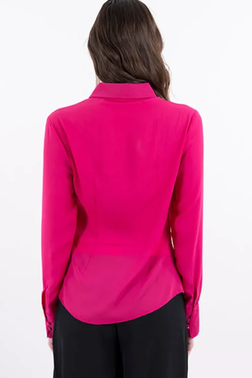 Blusa manga larga costuras
