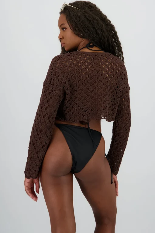 Blusa manga larga tejida
