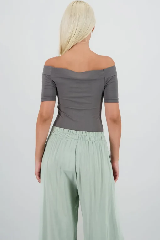 Bodysuit Liso Hombros Descubiertos