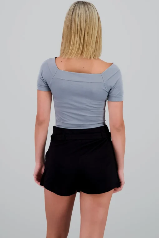 Bodysuit Liso Hombros Descubiertos