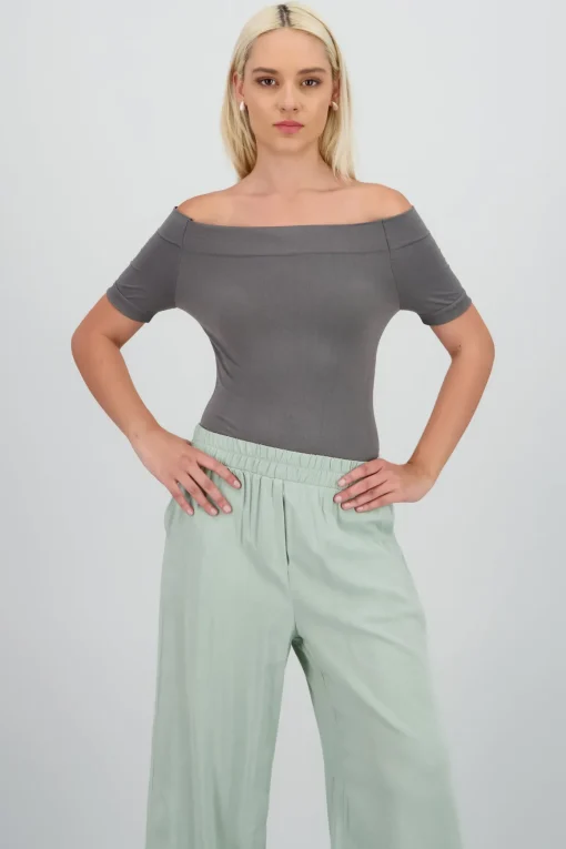 Bodysuit Liso Hombros Descubiertos