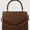 Bolsa Crossbody Cocodrilo Cadenas