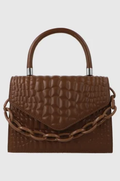 Bolsa Crossbody Cocodrilo Cadenas