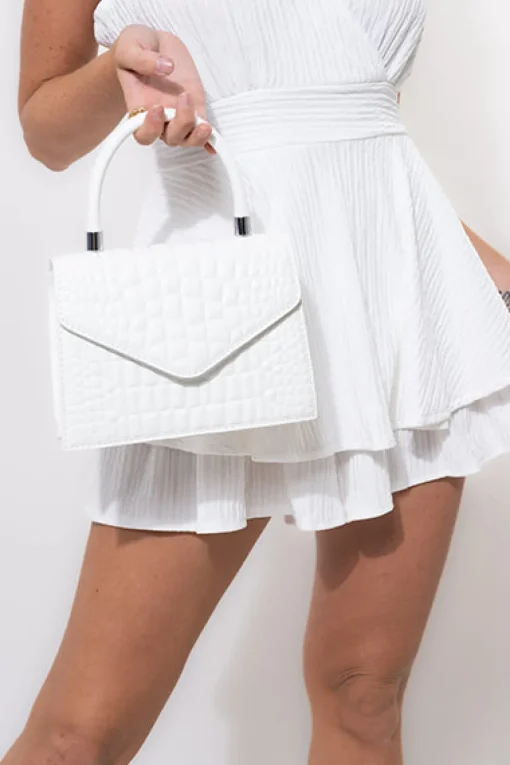 Bolsa Crossbody Cocodrilo Cadenas