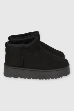 Bota corta plataforma peluche