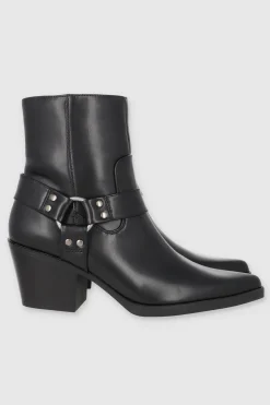 Bota vaquera tiras hebilla aro