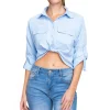 Camisa brillos detalle nudo