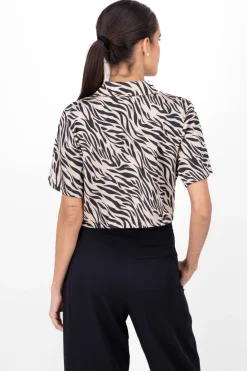 Camisa crop animal print