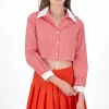 Camisa Crop Contraste