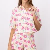 Camisa crop detalle estampado