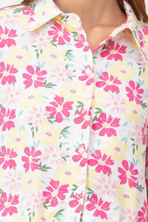 Camisa crop detalle estampado