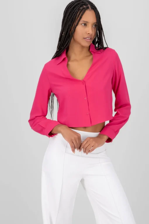 Camisa Crop Escote