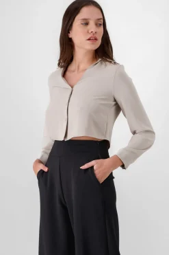 Camisa Crop Escote