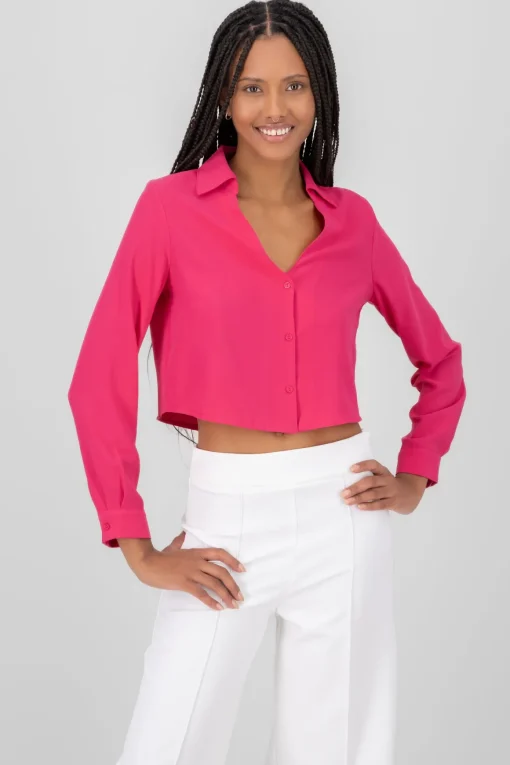 Camisa Crop Escote