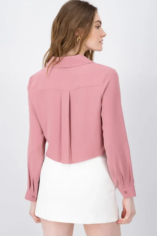 Camisa Crop Escote