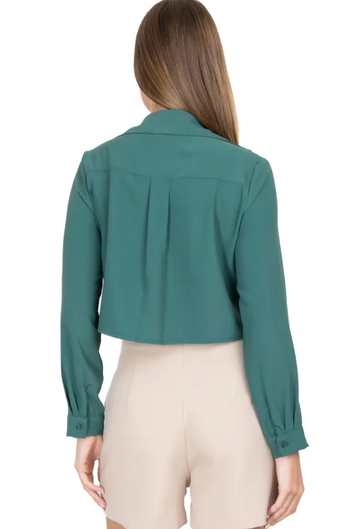 Camisa Crop Escote