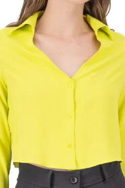 Camisa Crop Escote