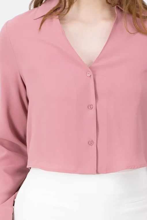 Camisa Crop Escote
