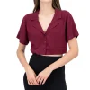 Camisa crop lisa