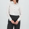 Camisa crop manga larga rayas