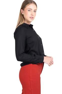 Camisa lisa cuello solapa