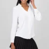 Camisa lisa larga manga larga