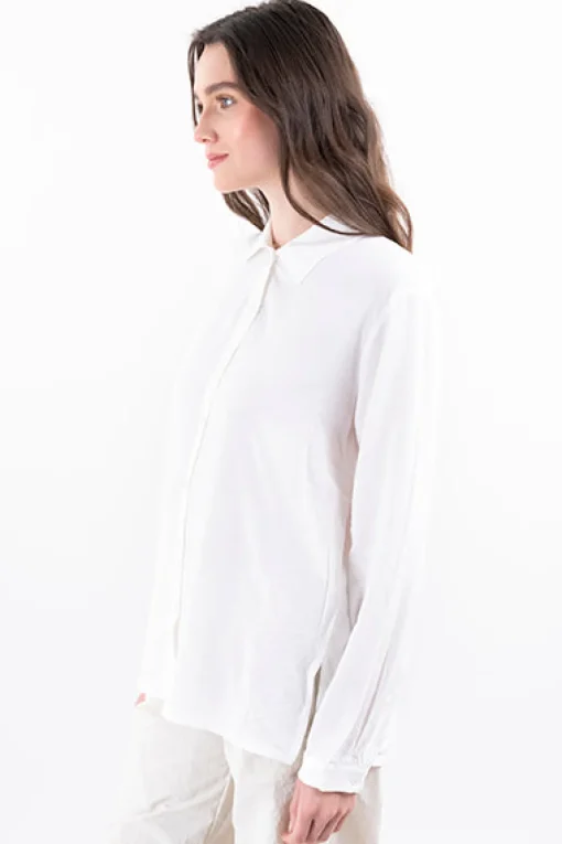 Camisa lisa manga larga