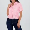 Camisa manga corta bordado