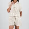 Camisa manga corta detalle moños