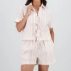 Camisa manga corta detalle moños