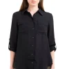 Camisa manga larga bolsos maxi