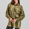 Camisa manga larga metalica rayas