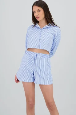 Camisa manga larga rayas detalle doble bolsa